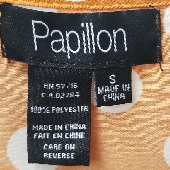 Papillon Poke a dot mustard wrap dress - Picture 8 of 9